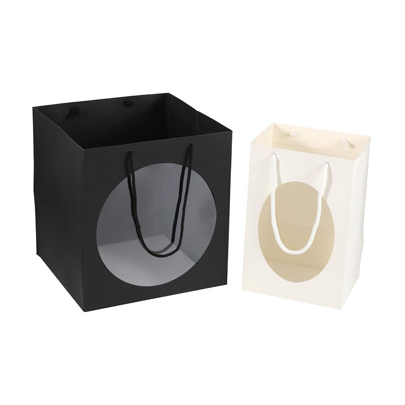 Lipack Custom Design Premium Paper Bag for Gift with Clear Window