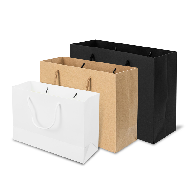Lipack High-Quality Solid Color Hot Paper Bag with Handle for Packaging