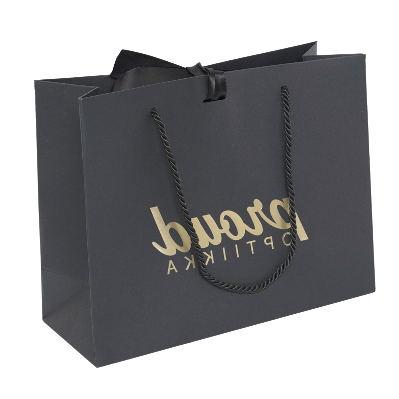 Lipack Recycled Biodegradable Paper Bag for Gift with Ribbon