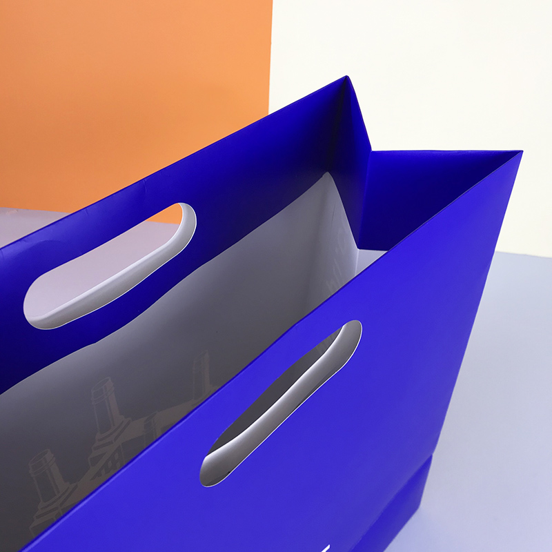 Lipack Custom Print Die Cut Handle Klein Blue Paper Carrier Bag