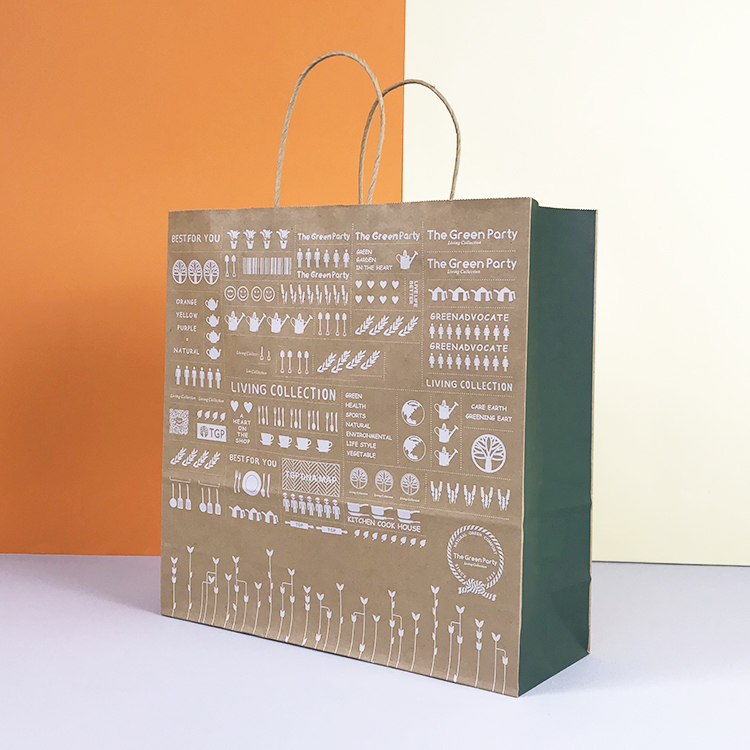 Brown Paper Bags with Handles Custom Shopping Bags And Paper Gift Bags with Kraft Paper