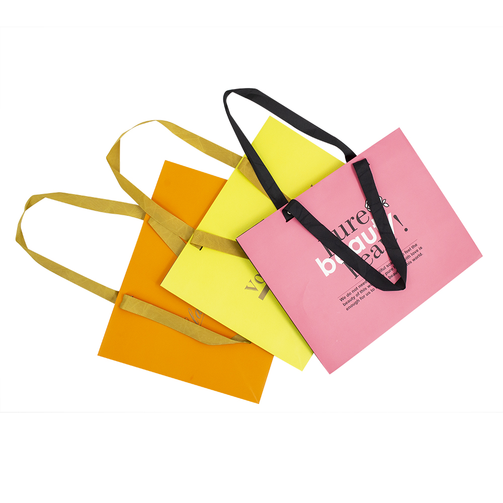 Custom Colored Paper Bag Bulk for Boutique Paperbags (Free Design & Low MOQ)