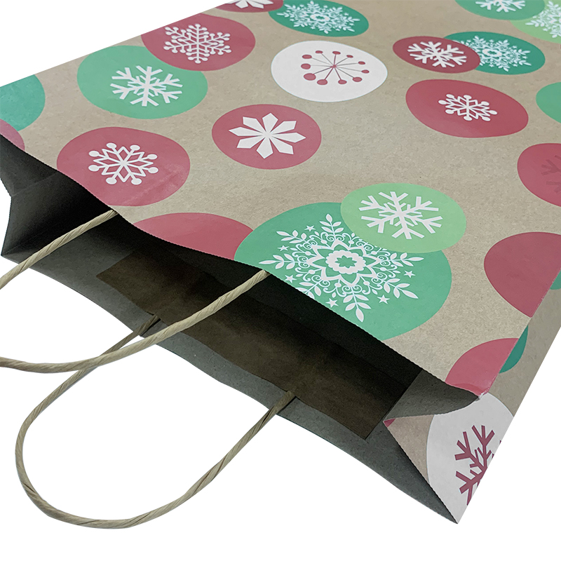 Lipack Art Colorful Kraft Paper Bag for Christmas with Logo