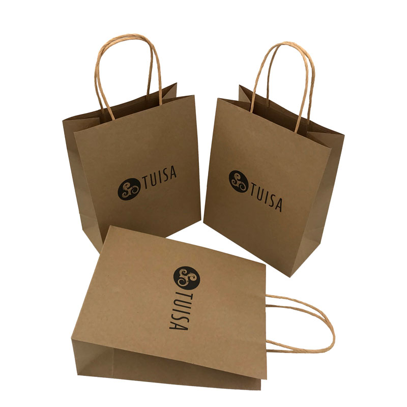 Lipack Custom Kraft Paper Bag with Twisted Handles for Grocery