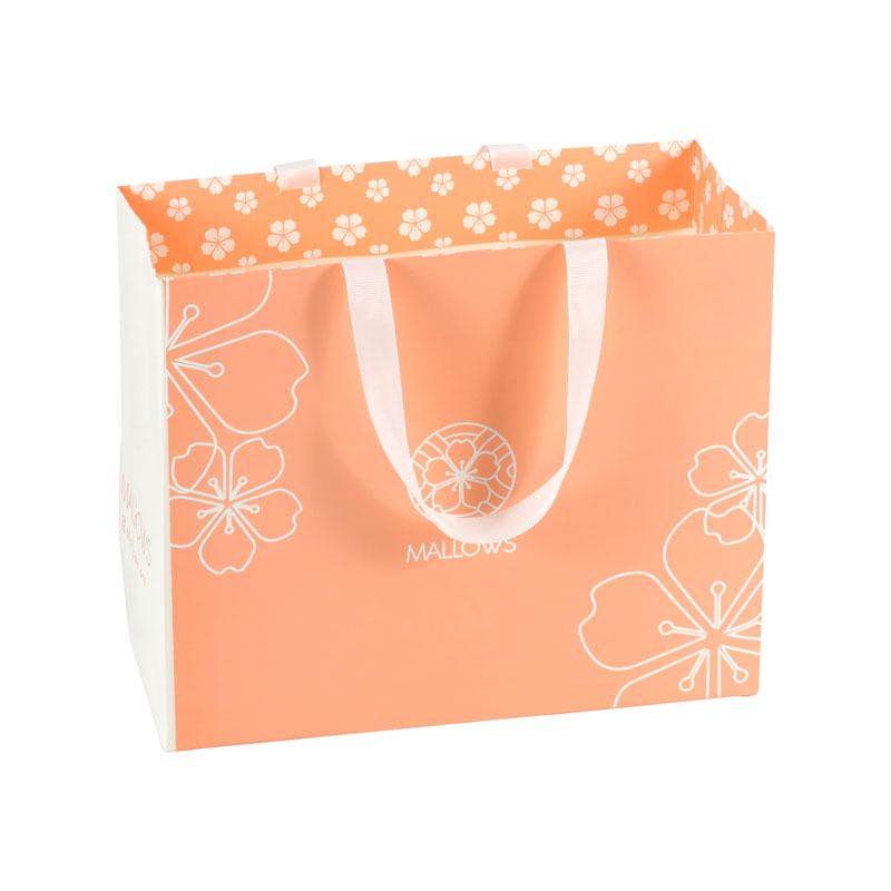 Lipack Gold Orange Luxury Paper Bag for Gift with Logo Printed