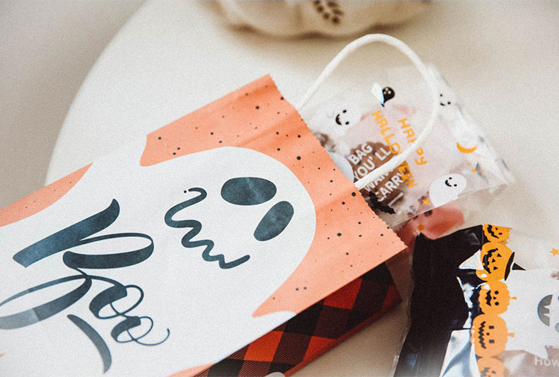 Lipack Beautiful Art Kraft Paper Bag for Halloween with Handle
