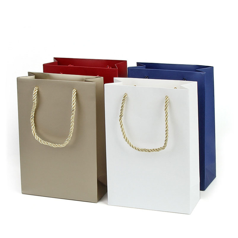 Lipack High-Quality Reusable Jewellery Paper Bag with Handles for Packaging