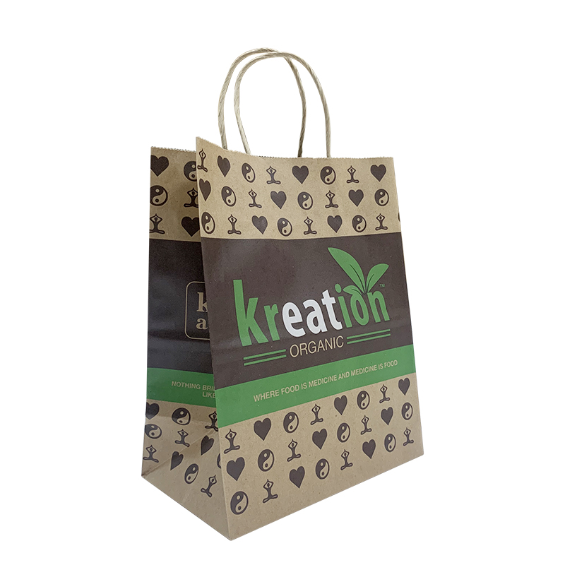 Lipack Food Paper Bag Supplier Recyclable Biodegradable Kraft Paper Dry Food Packaging Bag for Take Away