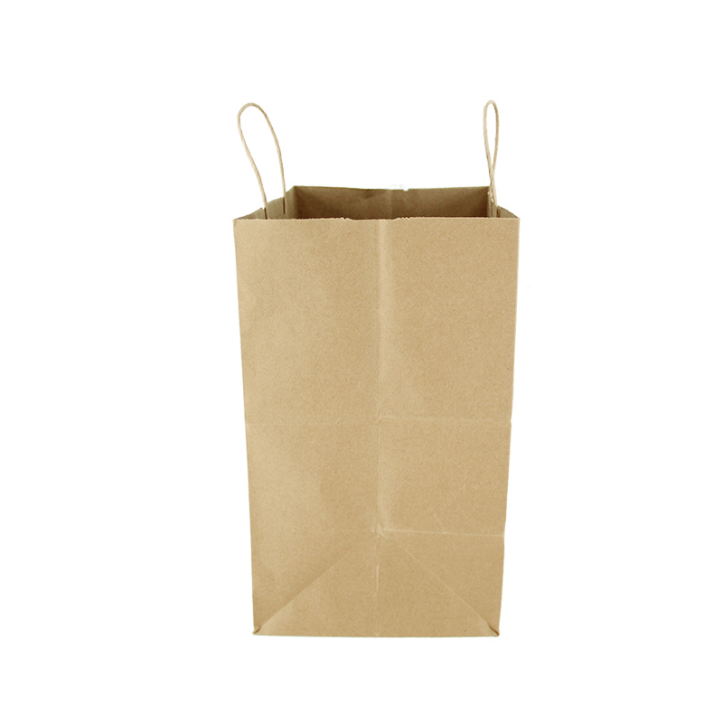 Lipack Eco-Friendly Kraft Brown Takeaway Away Paper Bag with Twist Handle